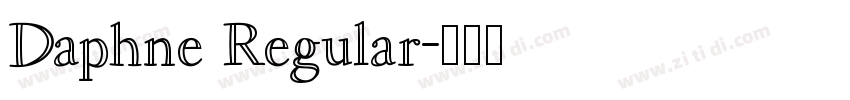 Daphne Regular字体转换